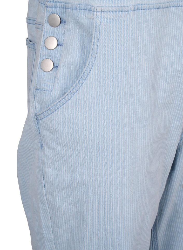 Striped denim snekkerbukser, L. Blue Denim Stripe, Packshot