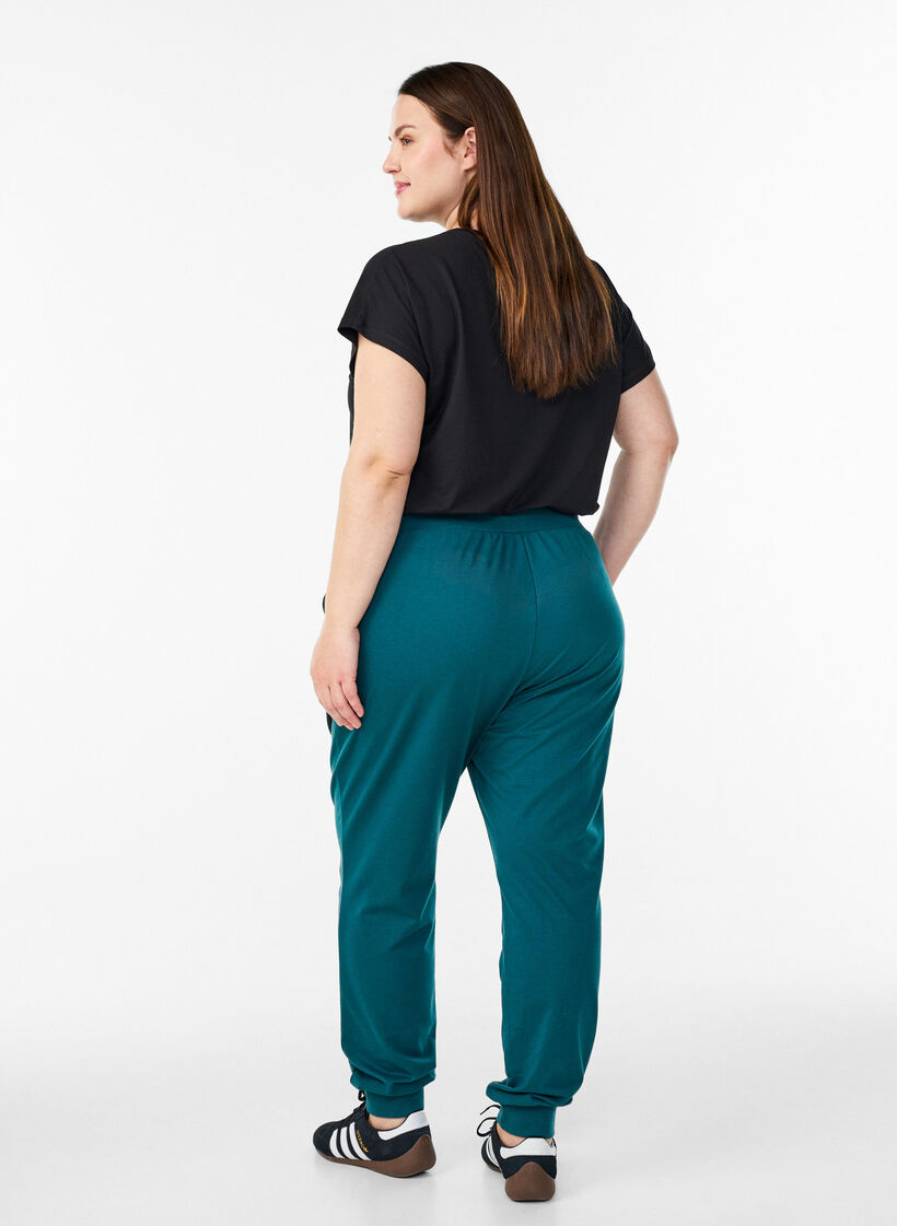 L&oslash;se joggebukser med lommer, Gr&oslash;nn, Model image number 2