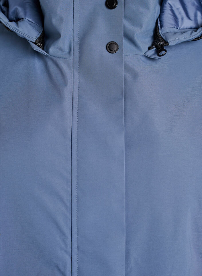 Funksjonell kort hette vinterjakke, Blå, Packshot image number 2