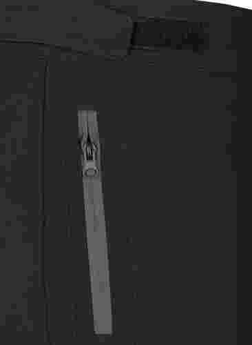 Softshellbukser med borrelås, Black, Packshot image number 3