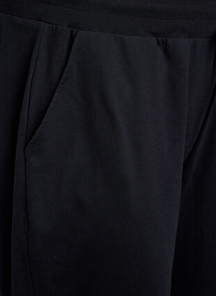 Zizzi Løse treningsbukser med lommer, Svart, Packshot image number 2