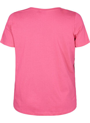 Pysjamas T-skjorte av bomull med trykk, Hot Pink w. Be, Packshot image number 1