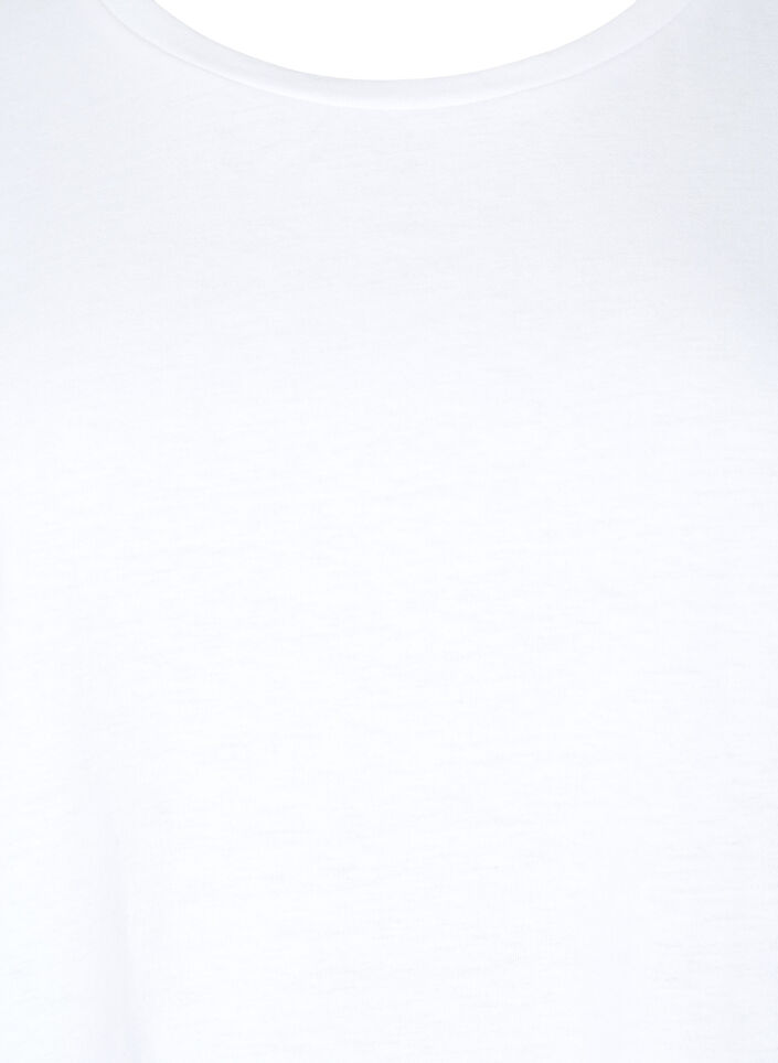 Kortermet t-skjorte i bomullsblanding, Hvit, Packshot image number 2