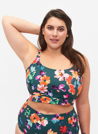 Mønstrete bikinitopp med justerbare stropper, Meave Print, Model