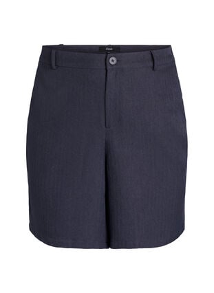Zizzi Skreddersydde bermudashorts med lommer, Dark Grey , Packshot image number 0