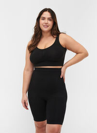 Shapewear shorts med høyt liv, Black, Model