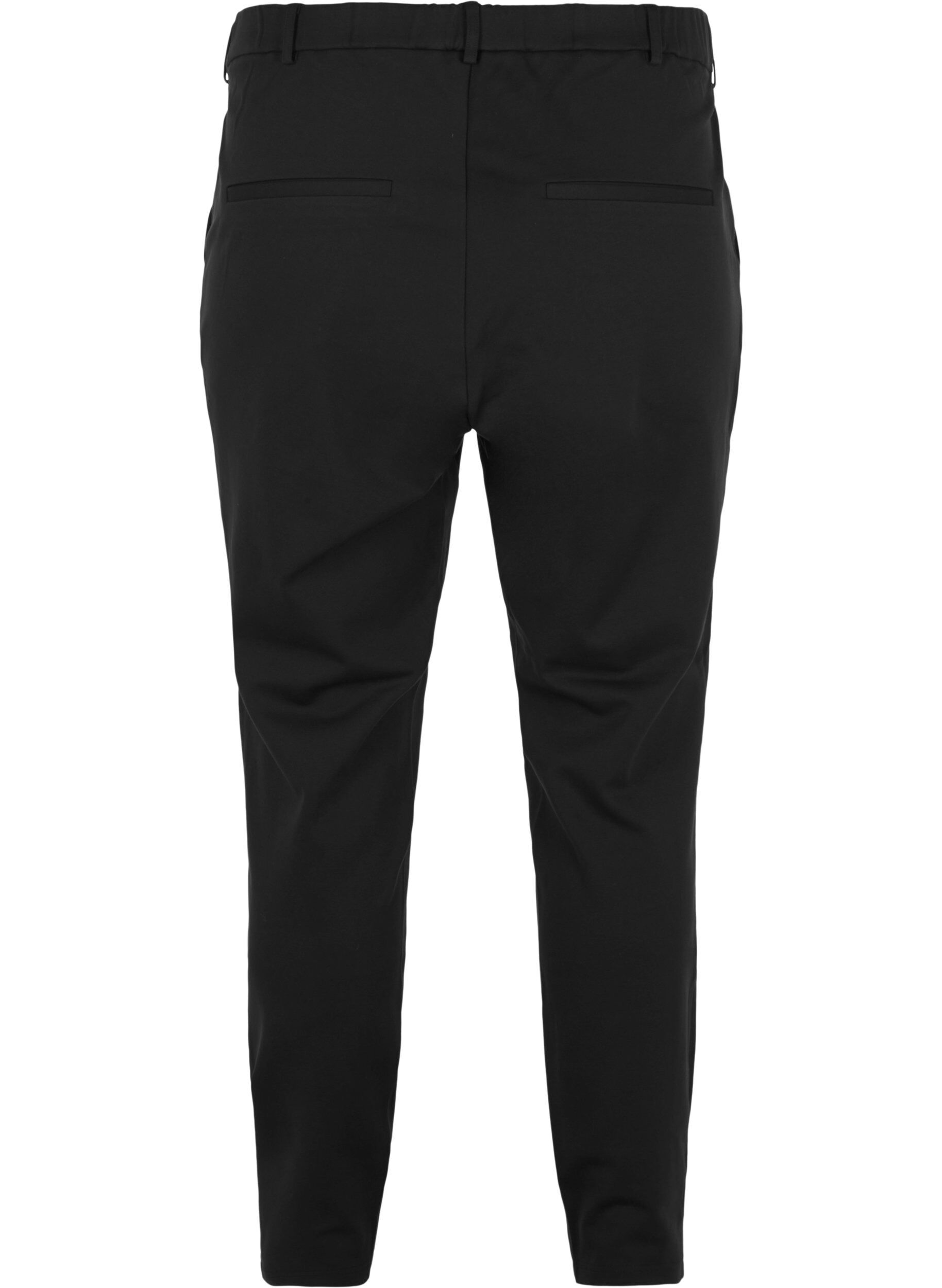 ZizziCropped Maddison bukser, Svart, Packshot image number 1