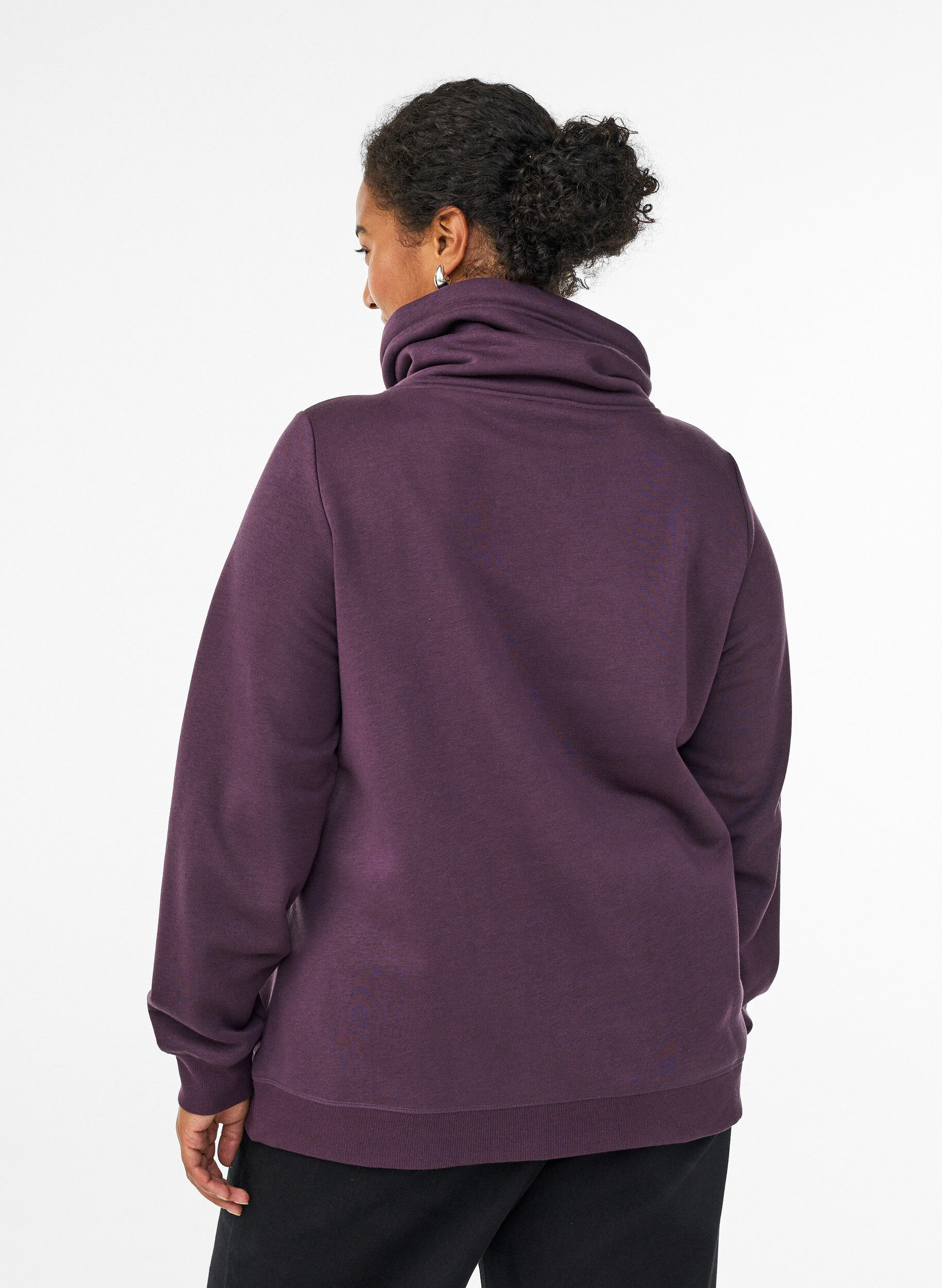 ZizziGenser med h&oslash;y hals og lommer, Lilla, Model image number 2