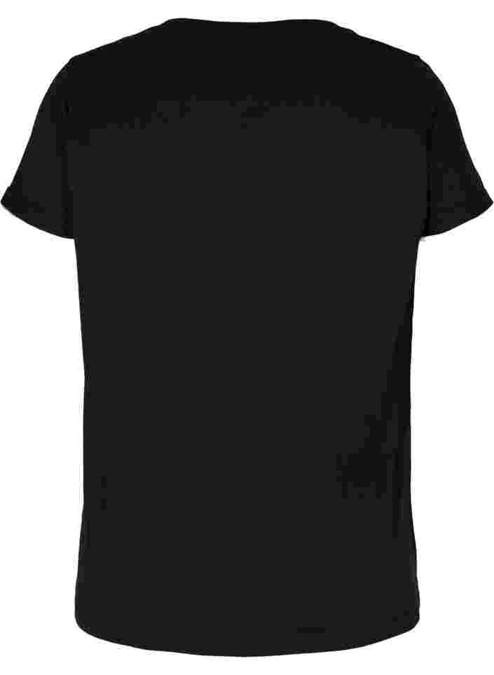 T-skjorte til trening med trykk, Black Monday, Packshot image number 1