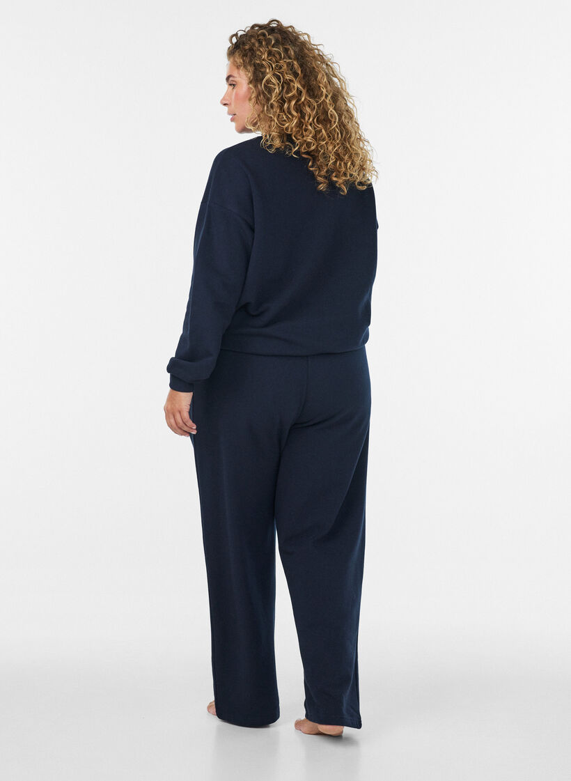 Joggebukser med lommer, Bl&aring;, Model image number 1