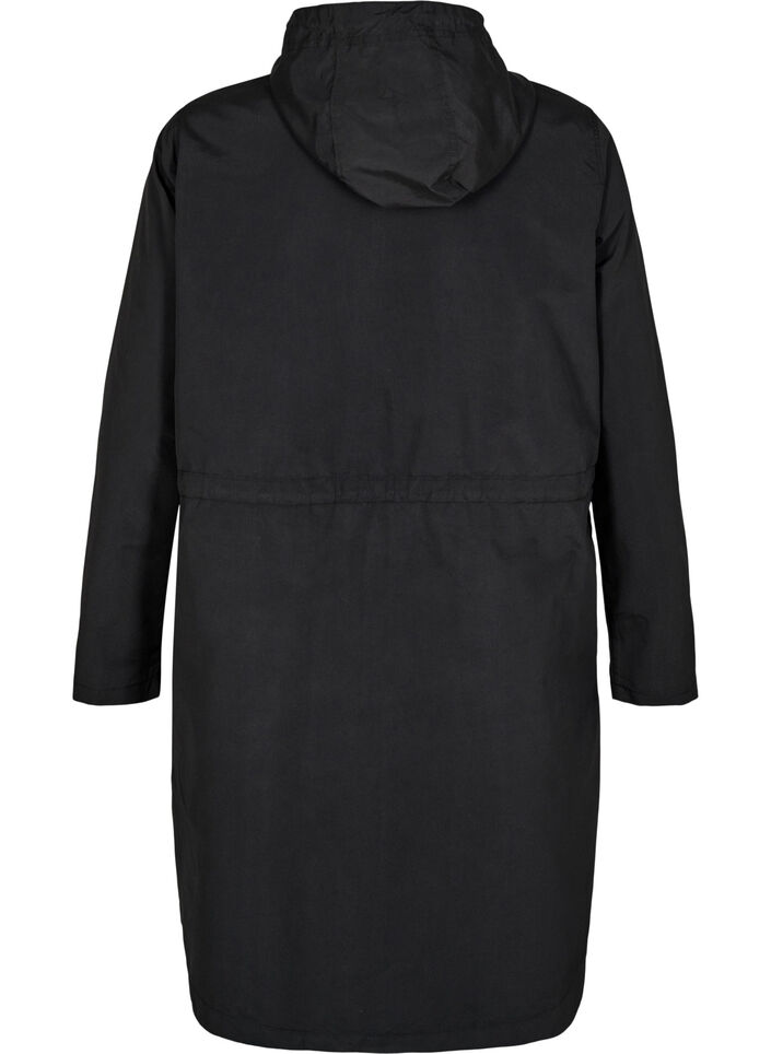 Flash - Lett parkas med hette, Svart, Packshot image number 1