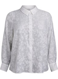 Skjorte med tone-i-tone-mønster, Off White