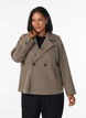 Kort blazer med dobbeltradede knapper, Brun, Model image number 0