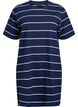 Kort jerseykjole med striper, Blå, Packshot image number 0