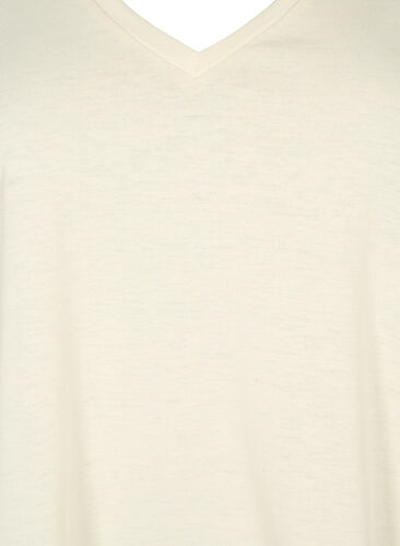 Kortermet T-skjorte med V-hals, Birch, Packshot image number 2