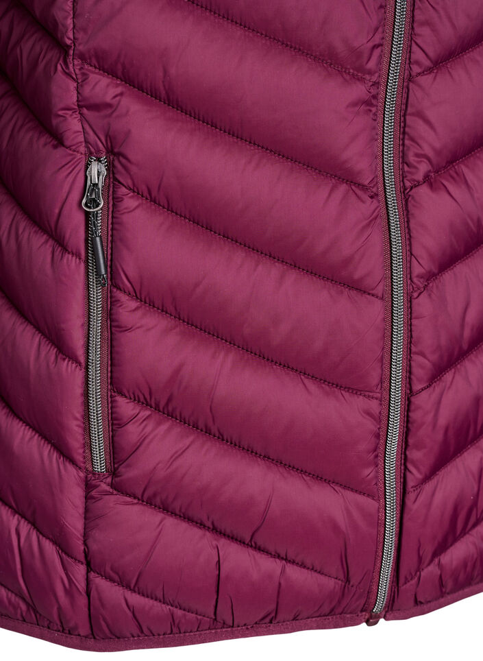 Lett jakke med hette, M&oslash;rk Bordeaux, Packshot image number 3