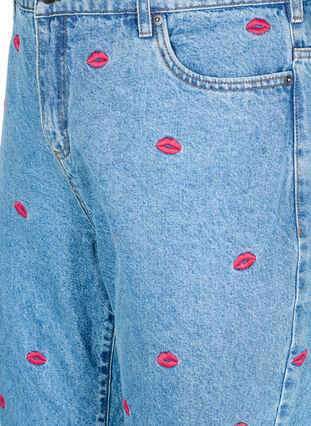 Zizzi Høy midje Gemma jeans med lepper, Blå, Packshot image number 2