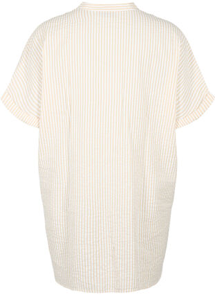 Stripete skjorte med brystlommer, Natrual/S. Stripe, Packshot image number 1