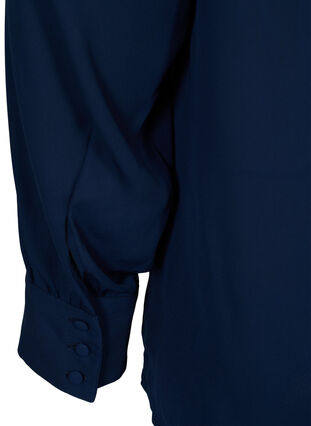 Bluse med lange ermer, Navy Blazer, Packshot image number 3
