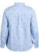 Skjorte med broderte kirseb&aelig;r, Bl&aring;, Packshot image number 1