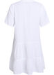 Kort A-linjekjole i bomullsmuslin, Hvit, Packshot image number 1