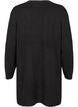 Lang strikket cardigan med lommer, Svart, Packshot image number 1