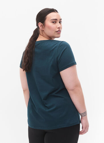 T-skjorte til trening med trykk, Ponderosa Pine w. A, Model image number 1