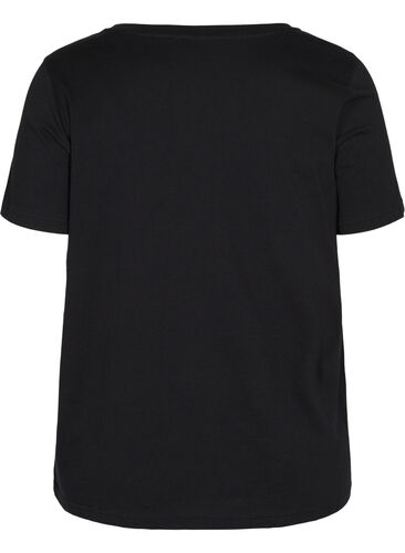 T-skjorte til trening med trykk, Black w. LFT, Packshot image number 1
