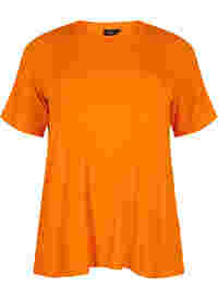 T-skjorte i viskose med ribbet struktur