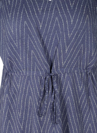 Mønstrete tunika med justerbar midje, Blue Indigo AOP, Packshot image number 2