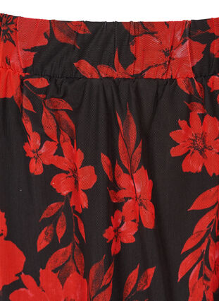 Skjørt, Black w. red flower aop, Packshot image number 2