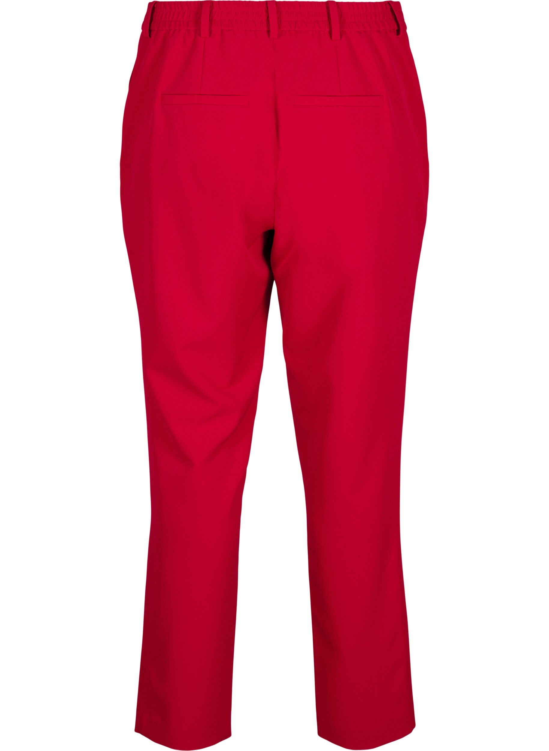 ZizziDressbukse med lommer, Tango Red, Packshot image number 1