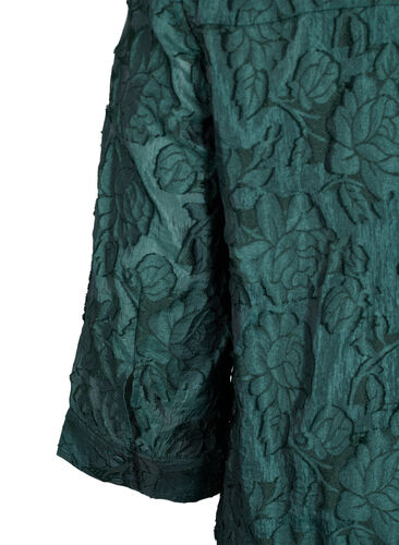 Jacquardkjole med volanger og A-form, Scarab, Packshot image number 3