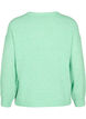 Langermet strikket genser med ull og rund hals, Light G. Green Mel., Packshot image number 1