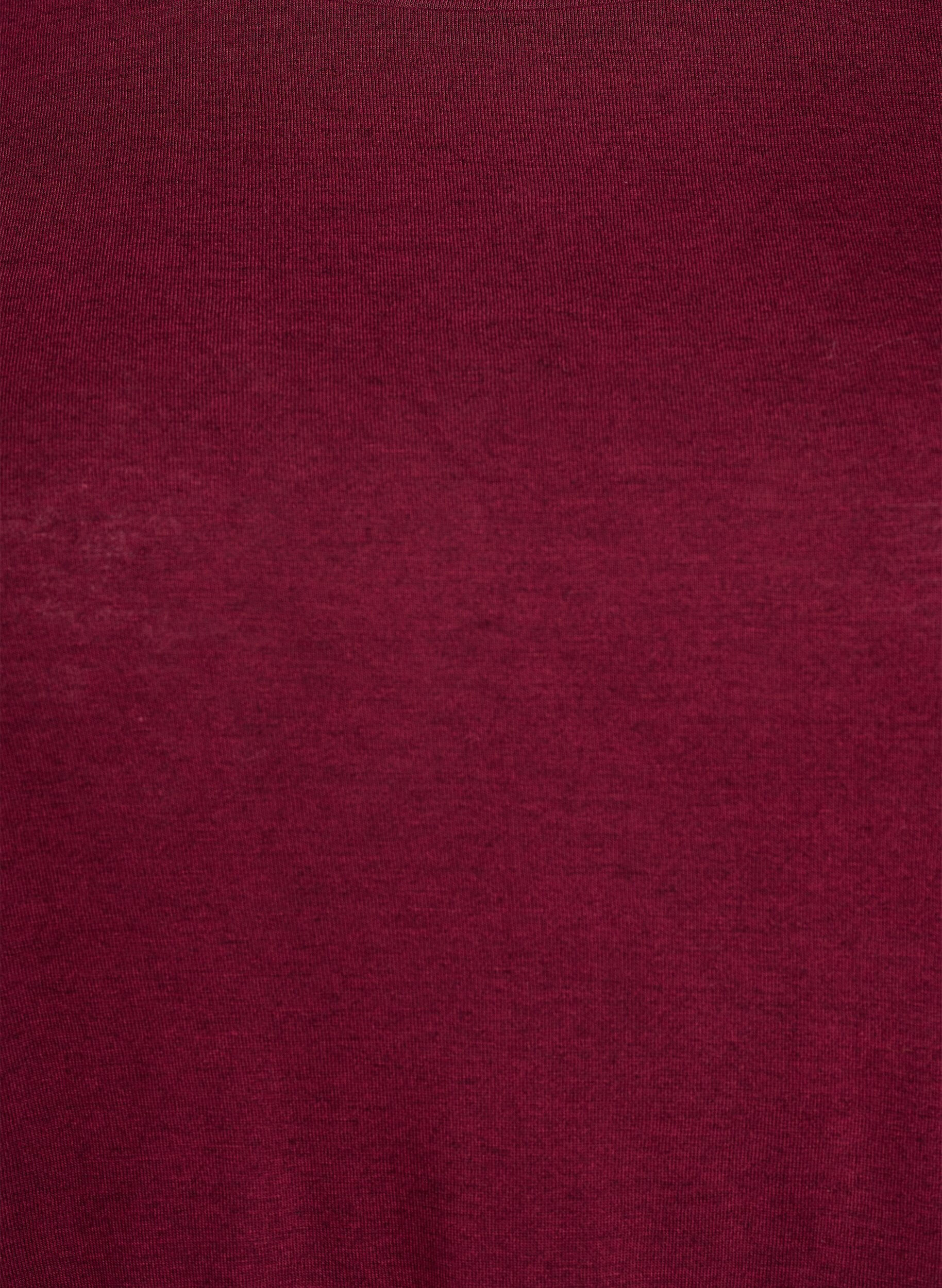 ZizziLangermet bluse i ull og viskose, M&oslash;rk Bordeaux, Packshot image number 2
