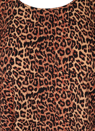 Bluse med korte ermer, Leopard AOP, Packshot image number 2