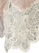 Strikkebluse med raglanermer og en bred blondedetalj, Beige, Packshot image number 3
