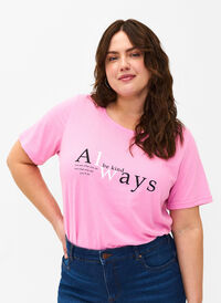 FLASH - T-skjorte med motiv, Begonia Pink Always, Model