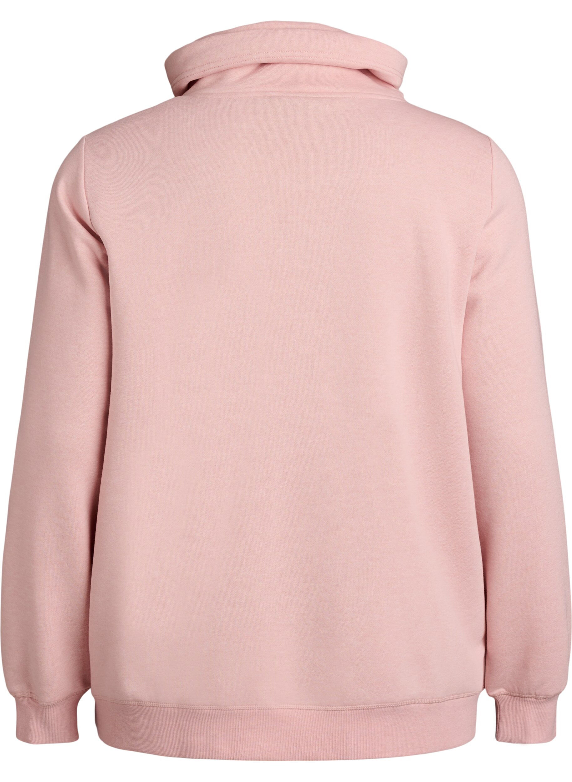 ZizziGenser med h&oslash;y hals og lommer, Rosa, Packshot image number 1