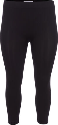 Sømløse 3/4-leggings, Black, Packshot image number 0