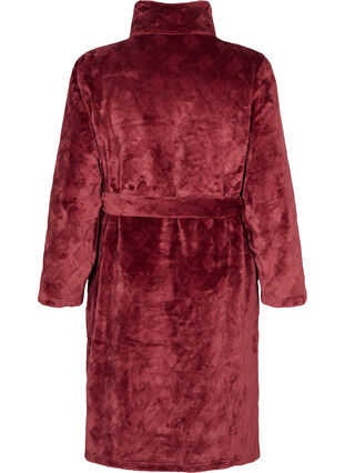 Morgenkåpe med glidelås og lommer, Rose, Packshot image number 1