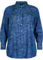 Skjorte i bomull med paisleymønster, Blue Paisley, Packshot