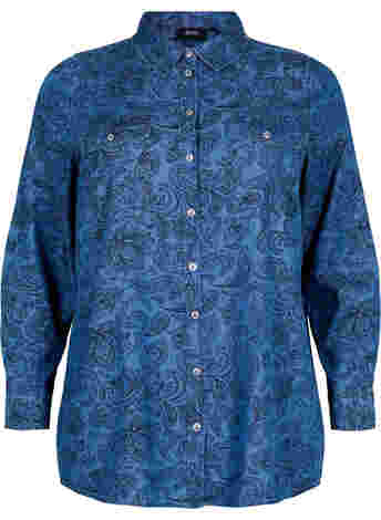 Skjorte i bomull med paisleymønster