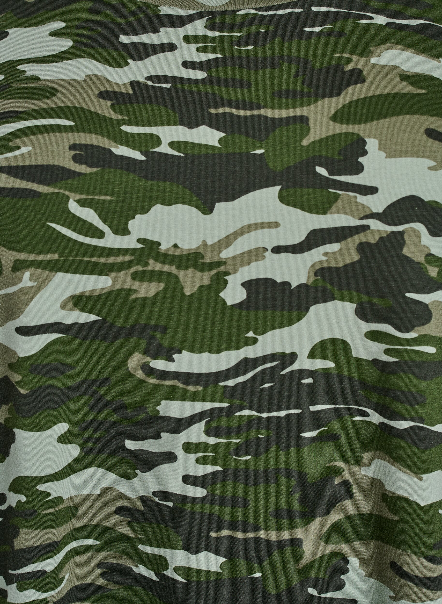 Zizzi Kort T-skjortekjole i bomullsjersey, Gr&oslash;nn, Packshot image number 2