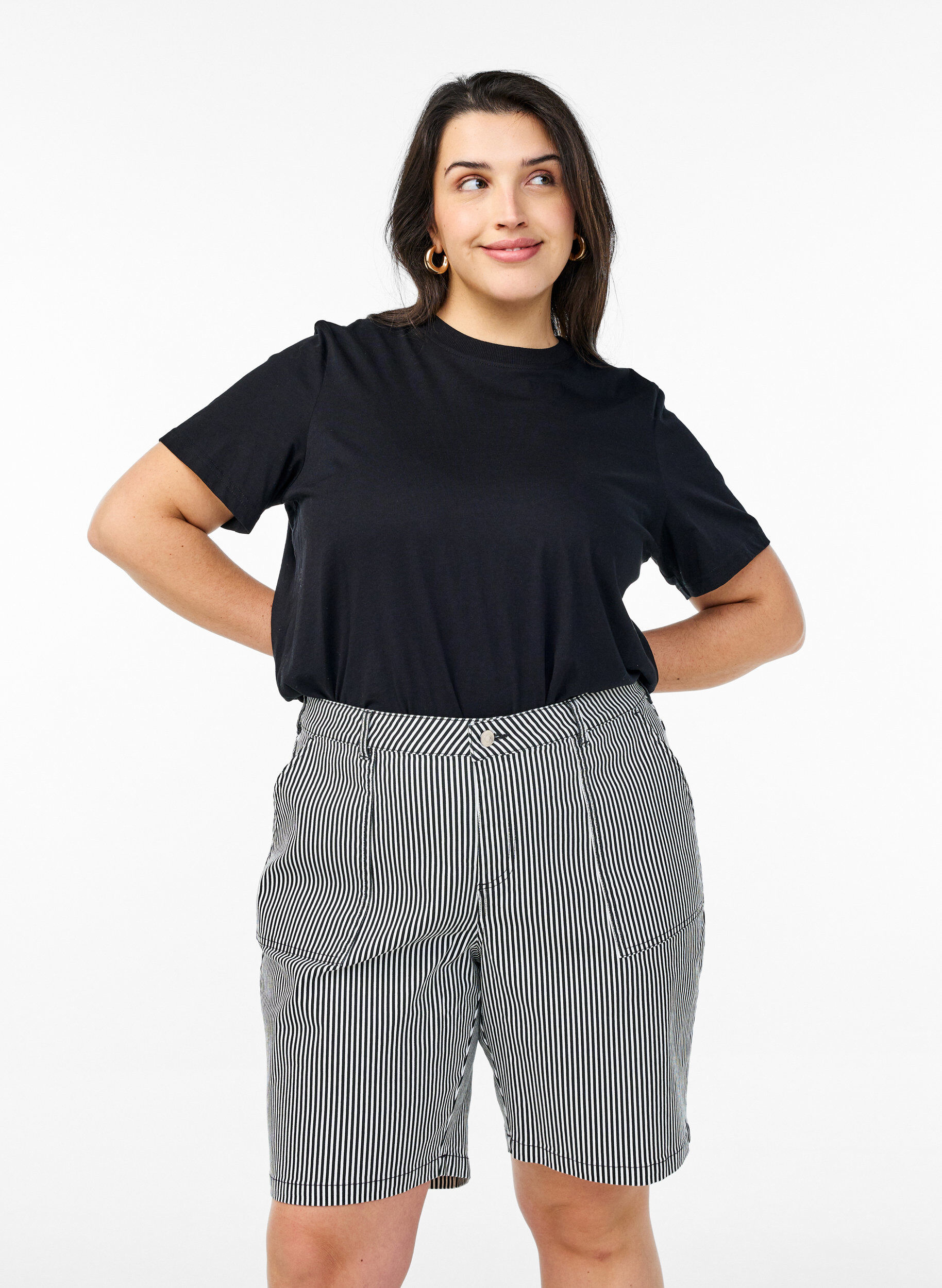 Svarte bermuda shorts