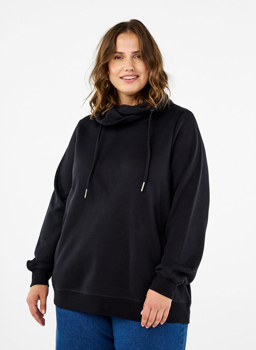 FLASH - Genser med høy krage, Black, Model image number 0
