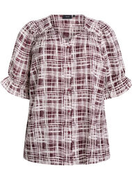 Skjortebluse med 1/2 ermer, Fudge AOP