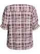 Skjortebluse med 1/2 ermer, M&oslash;rk Bordeaux, Packshot image number 1