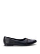 Ballerina med bred passform og gullfarget spenne, Black, Packshot image number 0