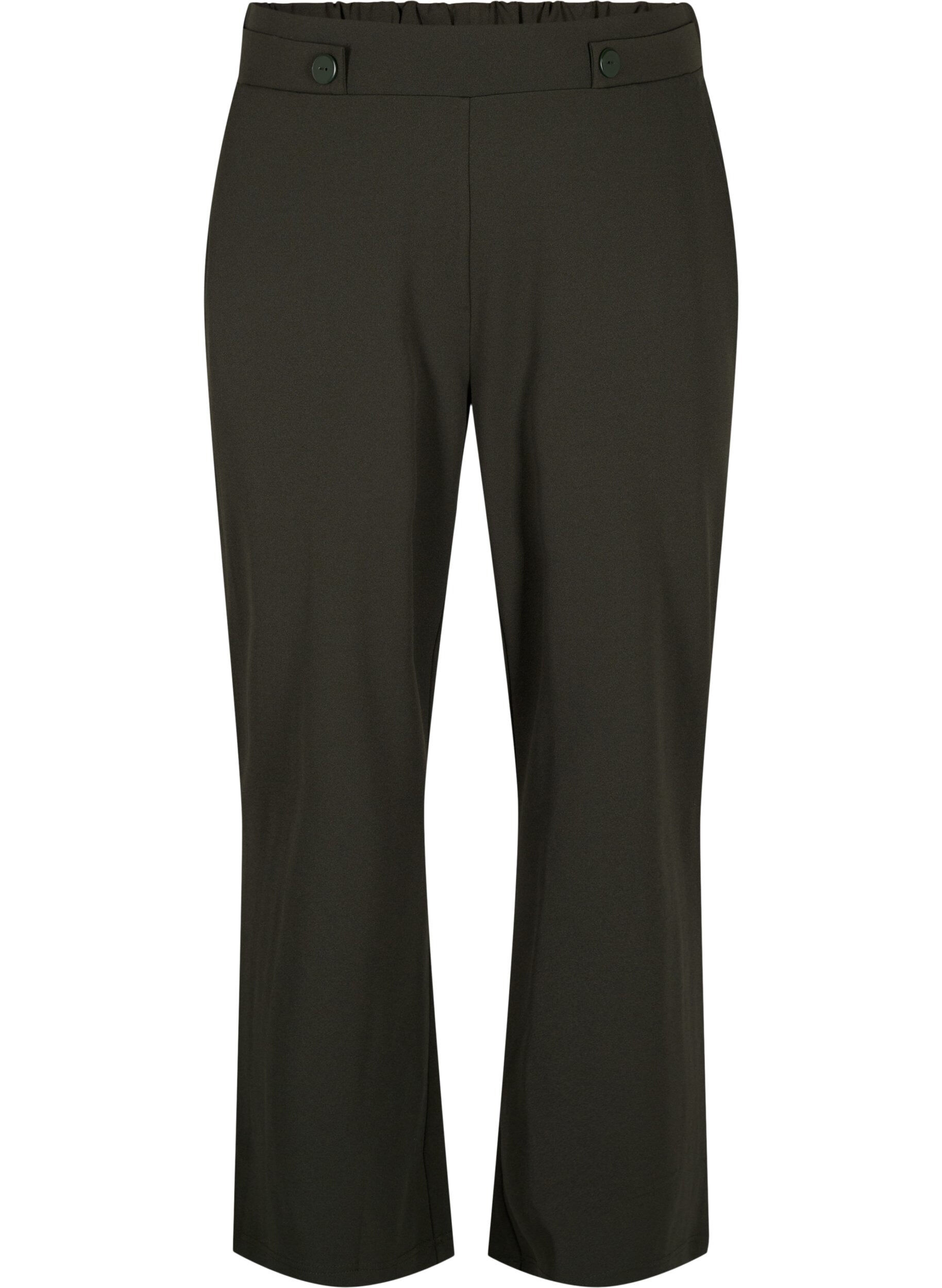 Zizzi Loose fit bukser med lommer, Gr&oslash;nn, Packshot image number 0